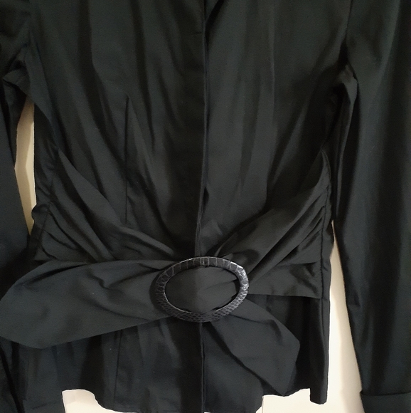 Sara I. Black blouse button down size small - Picture 3 of 5